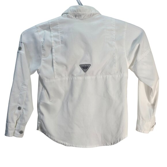 NWOT | Columbia Boys Long Sleeve Fishing Button Up Shirt White Omni-Shade | XXS - Picture 2 of 4